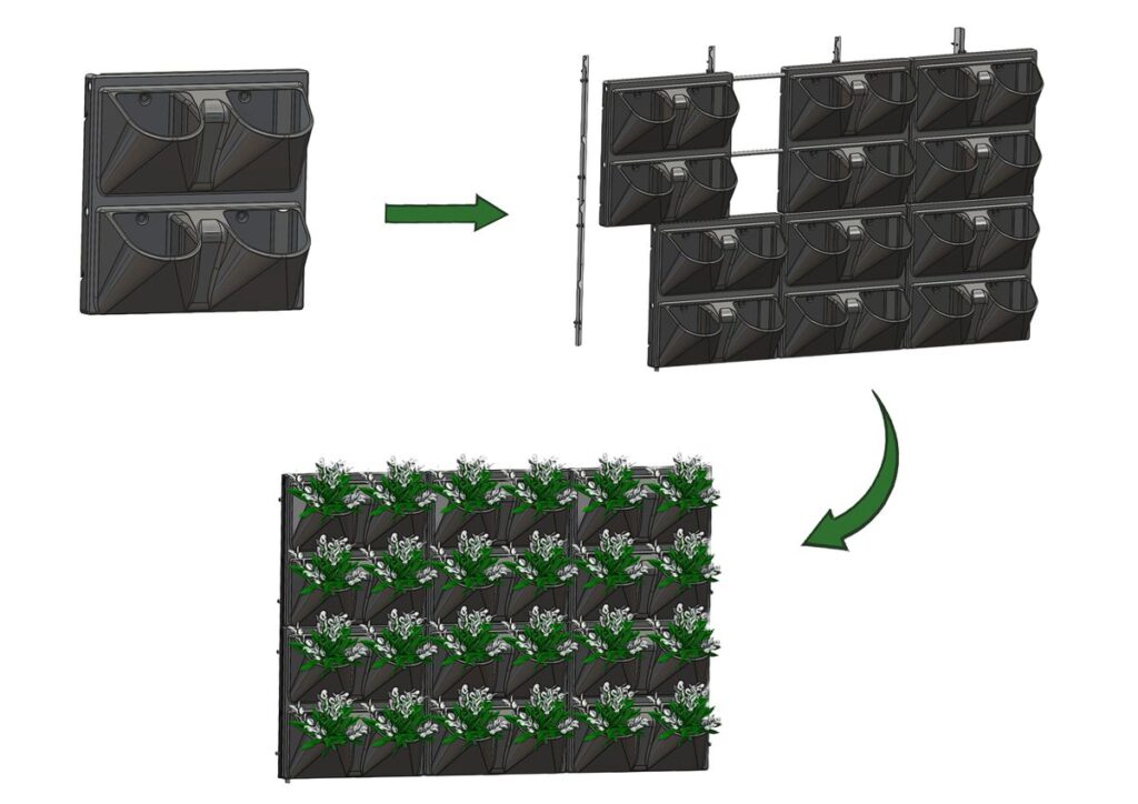 OxiVall Modüler Dikey Bahçe Sistemi